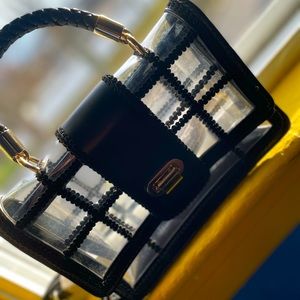 cute mini see-through bag from Zara. Comes with a strap.